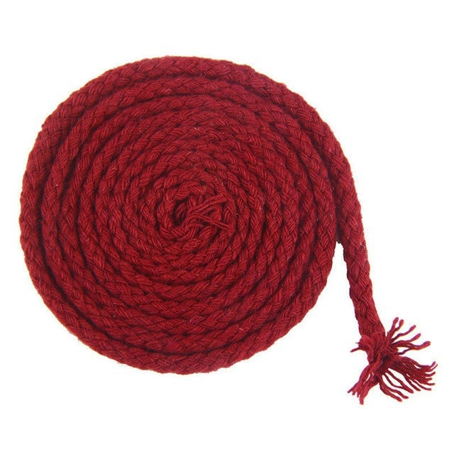 5mm Macrame Cord — Beige | 20 m Spool - Burgundy