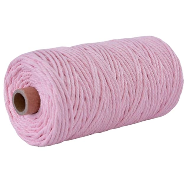 2mm Macrame Cord — Beige | 100 m Spool - Baby Pink