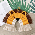 Déco bébé arc en ciel macramé lion