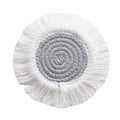 Dessous de verre bohème macramé blanc et gris
