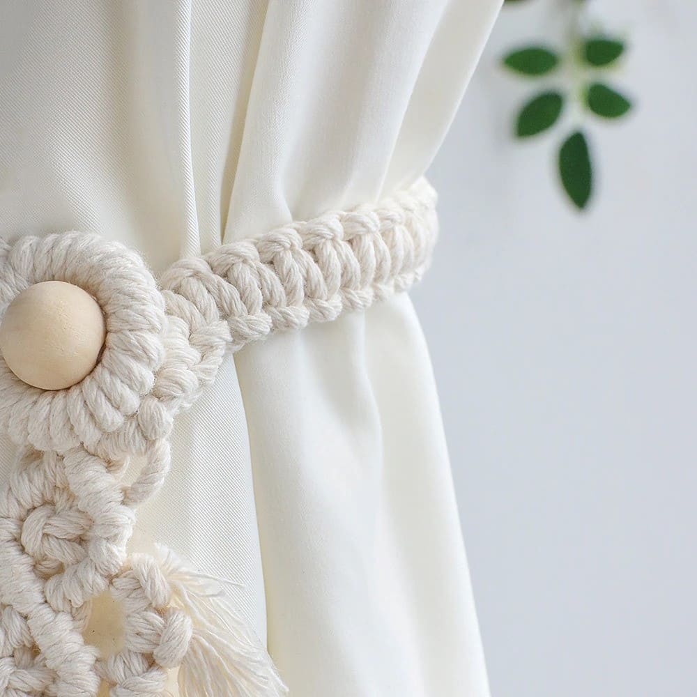 Embrasse rideau en macramé