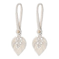 Embrasse rideau feuille macramé beige