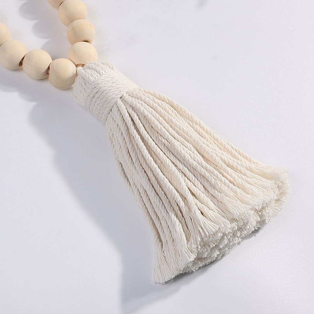 Embrasse rideau perle macramé pompon