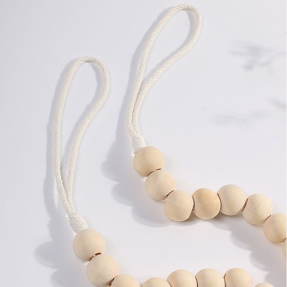 Embrasse rideau perle et corde macramé