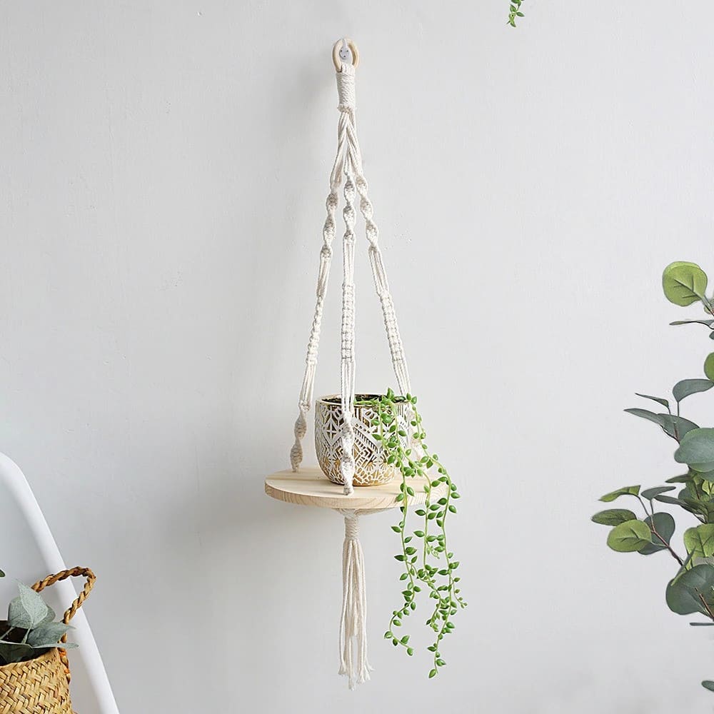 Etagere suspendue macramé