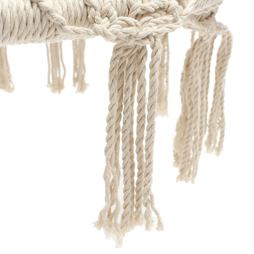 Fauteuil suspendu corde macramé