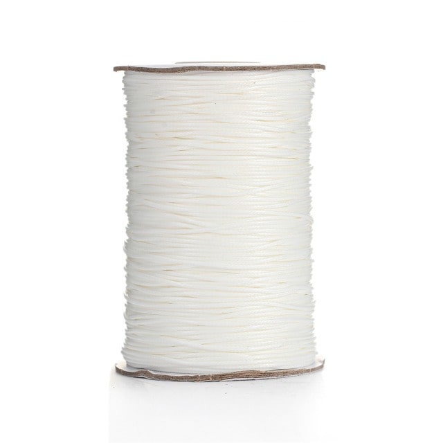 1mm Macrame Cord — Beige | 20 m Spool - White