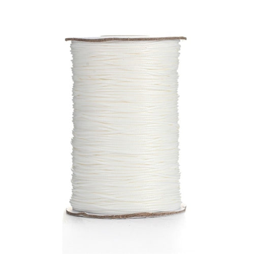 1mm Macrame Cord — Beige | 20 m Spool - White