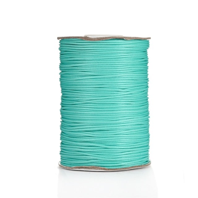 1mm Macrame Cord — Beige | 20 m Spool - Turquoise