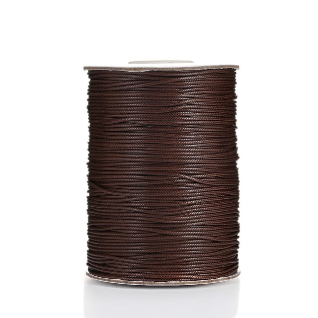 1mm Macrame Cord — Beige | 20 m Spool - Dark Brown