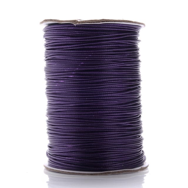 1mm Macrame Cord — Beige | 20 m Spool - Mauve nocturne