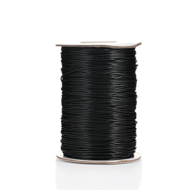 1mm Macrame Cord — Beige | 20 m Spool - Black