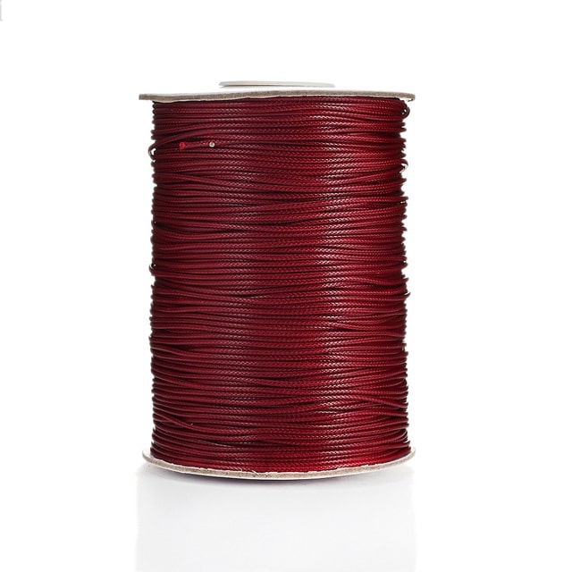 2mm Macrame Cord — Beige | 20 m Spool - Burgundy