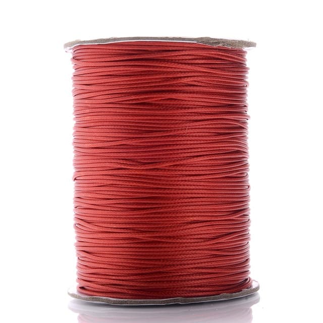 1mm Macrame Cord — Beige | 20 m Spool - Rouge cerise