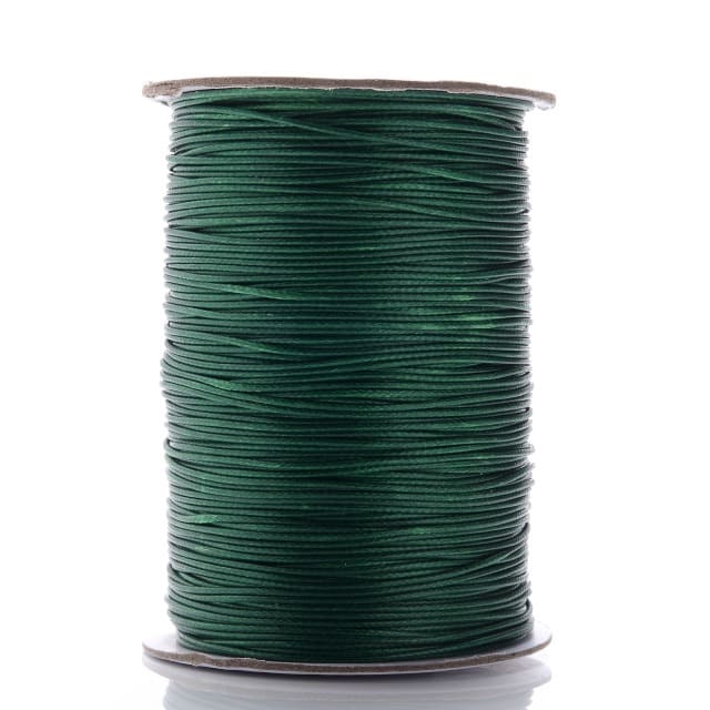 1mm Macrame Cord — Beige | 20 m Spool - Pine Green