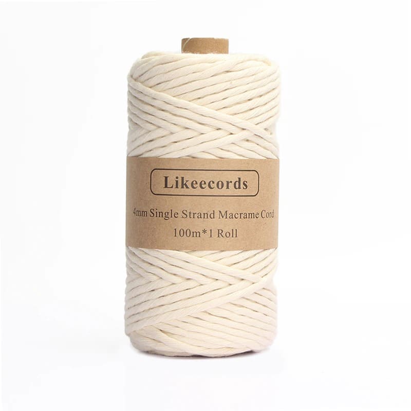 4mm Macrame Cord | 100 m Spool - Light Beige