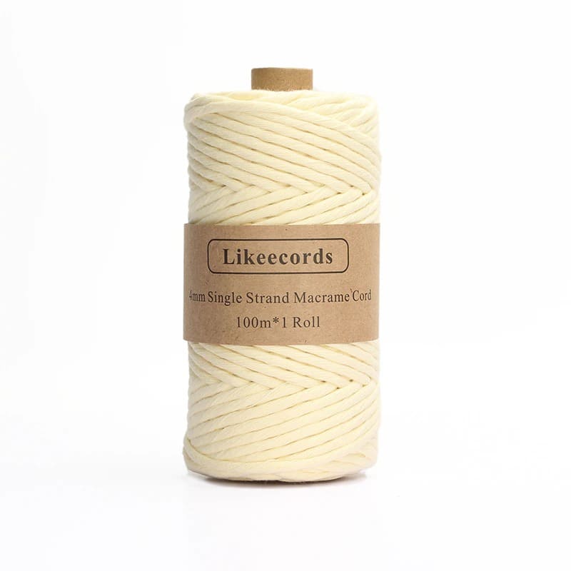 4mm Macrame Cord | 100 m Spool - Beige crème