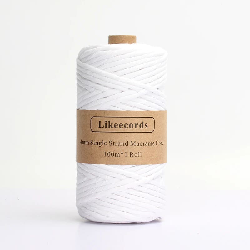 4mm Macrame Cord | 100 m Spool - White
