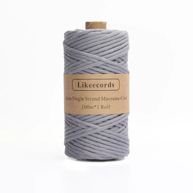 4mm Macrame Cord | 100 m Spool - Grey