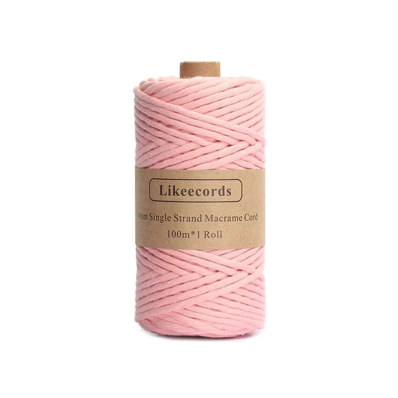 4mm Macrame Cord | 100 m Spool - Light Pink