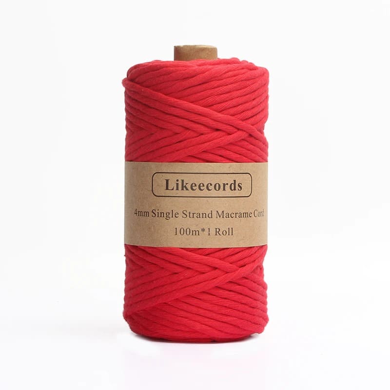 4mm Macrame Cord | 100 m Spool - Red