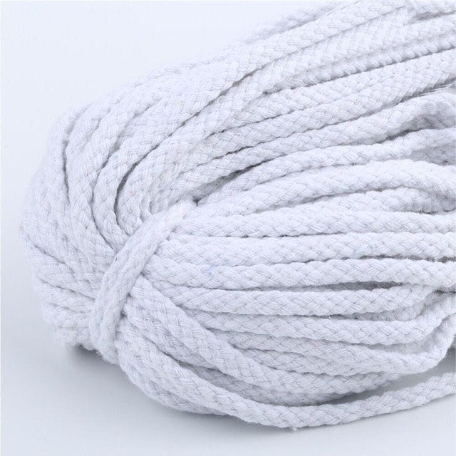 5mm Macrame Cord — Beige | 30 m Spool - White