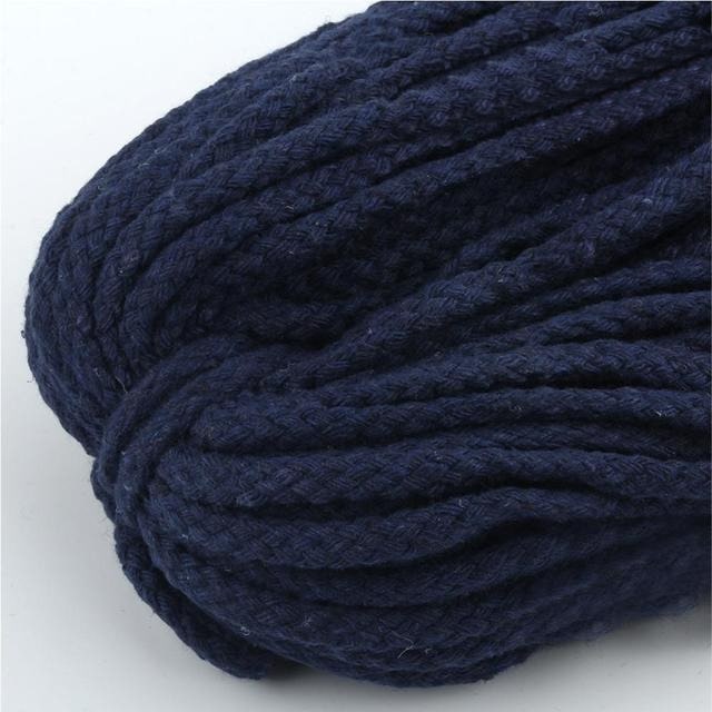 5mm Macrame Cord — Beige | 30 m Spool - Midnight Blue