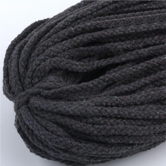 5mm Macrame Cord — Beige | 30 m Spool - Dark Grey