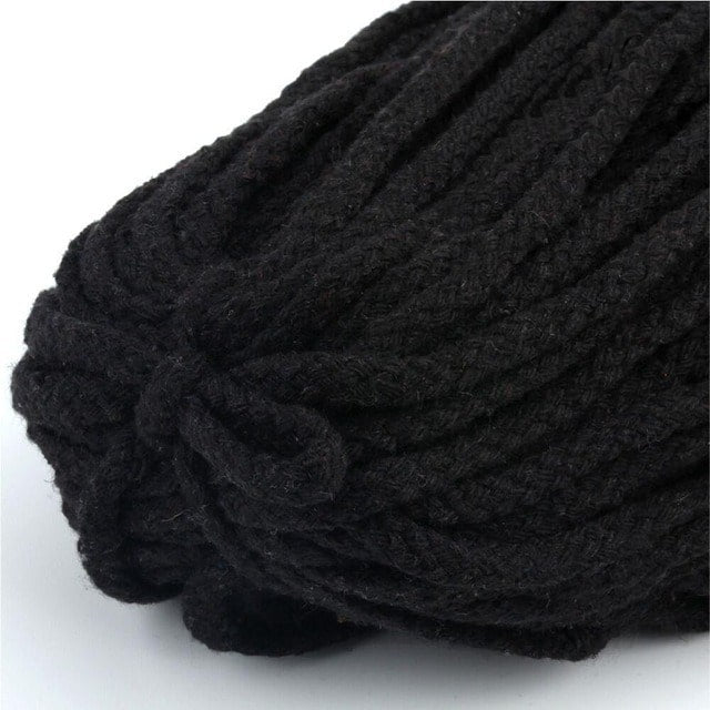 5mm Macrame Cord — Beige | 30 m Spool - Black