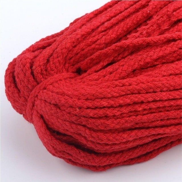 5mm Macrame Cord — Beige | 30 m Spool - Red