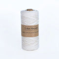 Twisted Cotton Macrame Cord | 150 m Spool - White