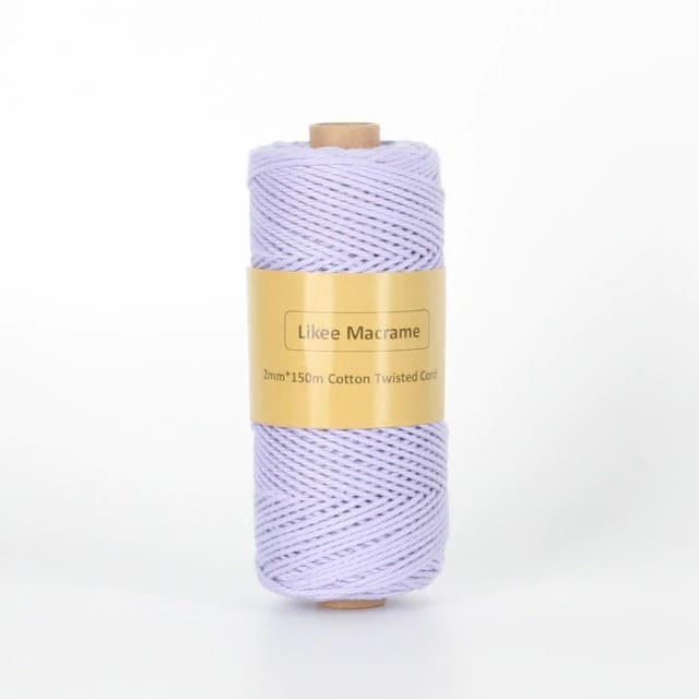 Twisted Cotton Macrame Cord | 150 m Spool - Lilac
