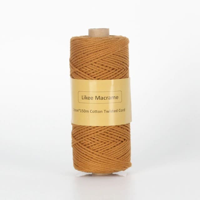 Twisted Cotton Macrame Cord | 150 m Spool - Mustard