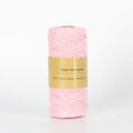 Twisted Cotton Macrame Cord | 150 m Spool - Pink