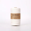 3mm Natural Cotton Macrame Cord | 100 m Spool - White