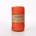 3mm Natural Cotton Macrame Cord | 100 m Spool - Orange