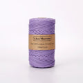 3mm Natural Cotton Macrame Cord | 100 m Spool - Lilac