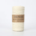 3mm Braided Macrame Cord — Beige | 100 m Spool - Light Beige
