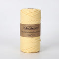 3mm Braided Macrame Cord — Beige | 100 m Spool - Pastel Yellow