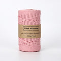 3mm Braided Macrame Cord — Beige | 100 m Spool - Baby Pink