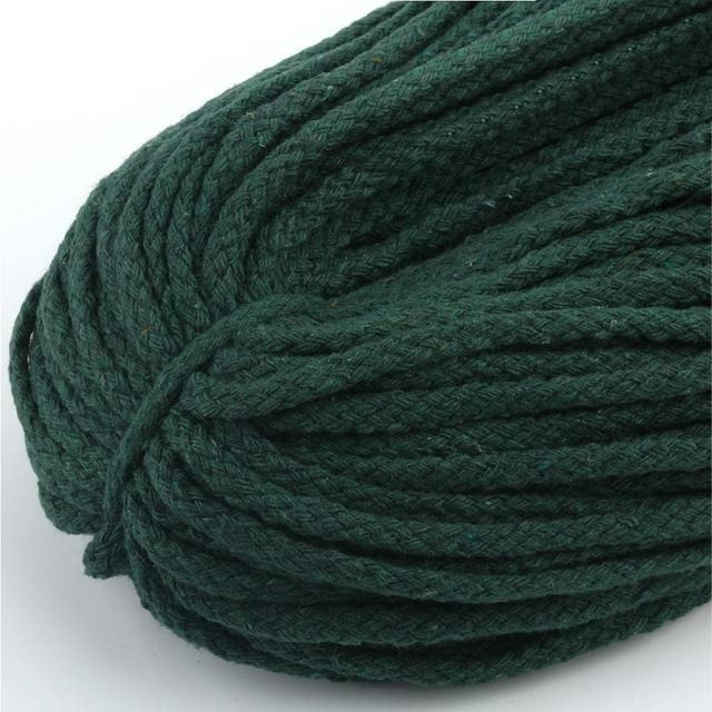 5mm Macrame Cord — Beige | 30 m Spool - Pine Green