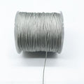 0.8mm Nylon Macrame Cord — White | 100 m Spool - Light Grey