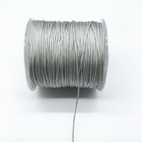 0.8mm Nylon Macrame Cord — White | 100 m Spool - Light Grey
