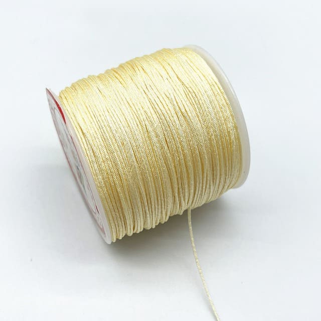 0.8mm Nylon Macrame Cord — White | 100 m Spool - Champagne