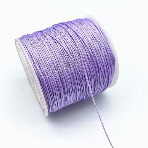 0.8mm Nylon Macrame Cord — White | 100 m Spool - Lavender