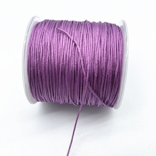 0.8mm Nylon Macrame Cord — White | 100 m Spool - Lilac
