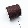 0.8mm Nylon Macrame Cord — White | 100 m Spool - Brown