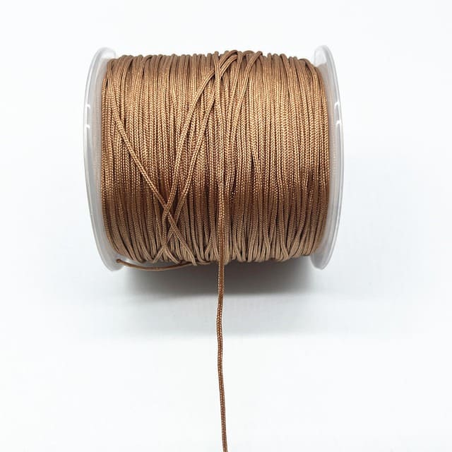 0.8mm Nylon Macrame Cord — White | 100 m Spool - Noisette