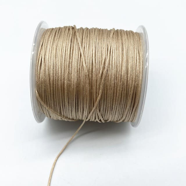 0.8mm Nylon Macrame Cord — White | 100 m Spool - Sépia