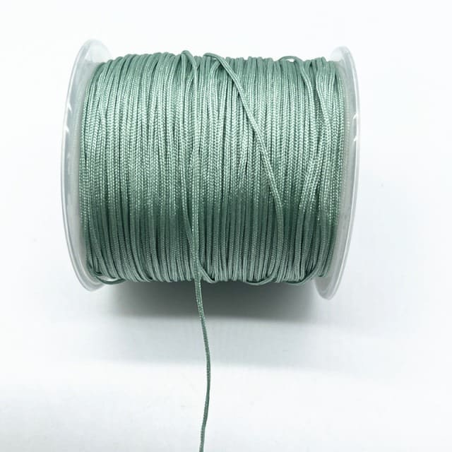 0.8mm Nylon Macrame Cord — White | 100 m Spool - Pistachio